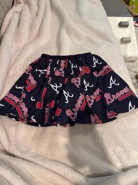 Atlanta Braves MLB Girls' Print Skort with Built-in Shorts